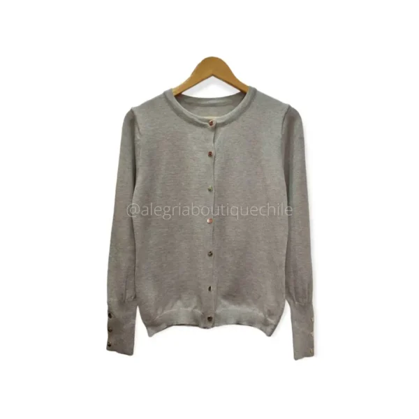 cardigan chaleco con boton lanilla hilo punto