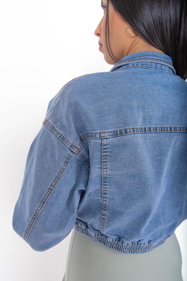 Chaqueta Crop de Jeans Mujer Oversize. Chaqueta Corta de Mezclilla. Chaqueta Mujer, Casaca.