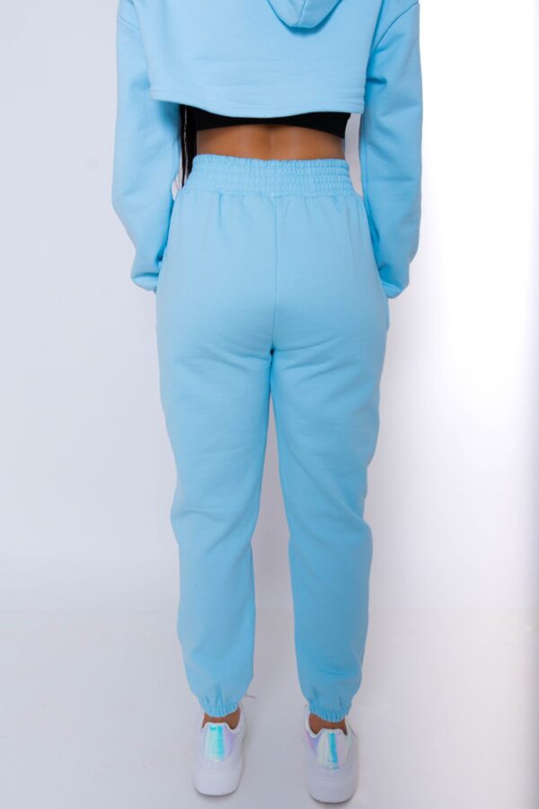 Jogger Algodon Afranelado Celeste mujer