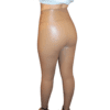 Calza Ecocuero Mujer Tiro Alto Efecto Piel. Pretina ancha. Disponible en tallas S, M, L y XL Beige Camello