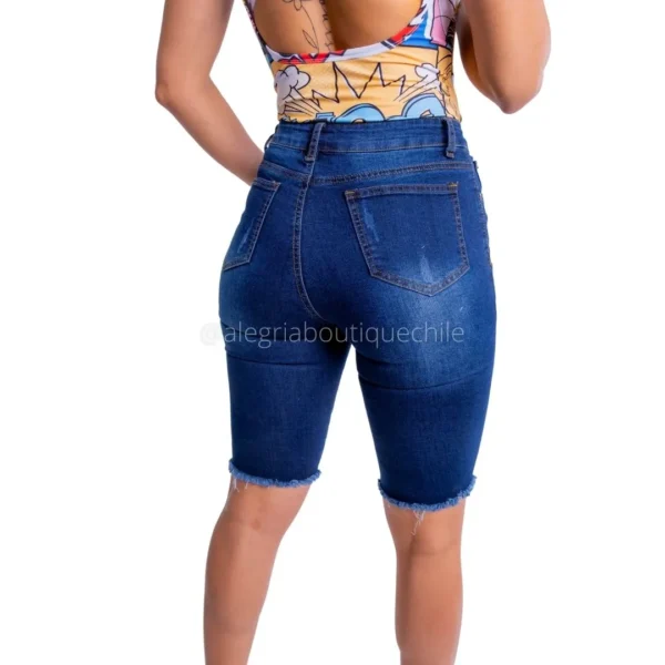 Bermuda de Jeans Mujer Tiro alto